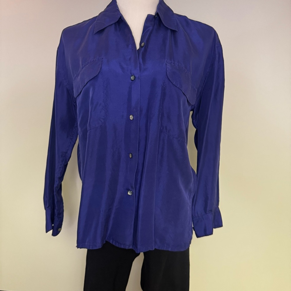 Vintage 100% silk Compagnie International Express‎ Blouse